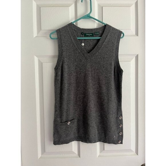 Bobby Jones Grey Cashmere Sweater Vest - Picture 1 of 4